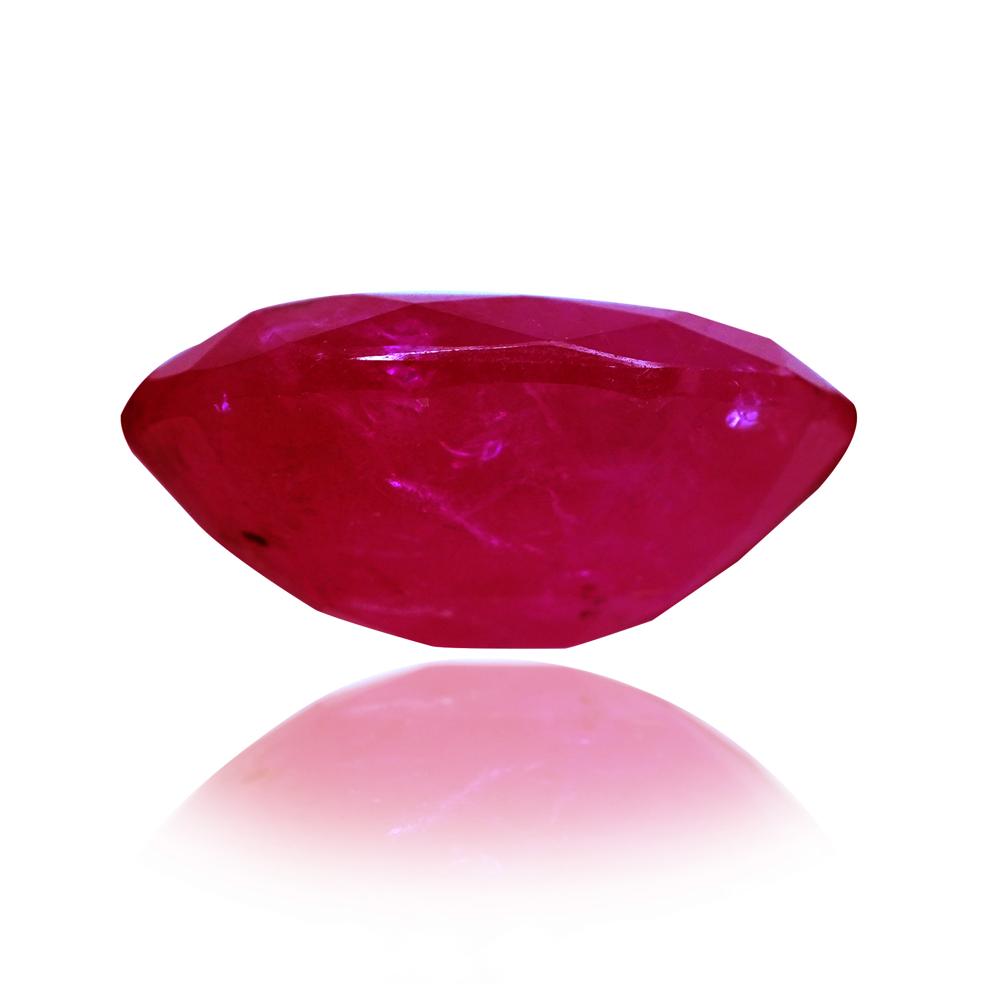 Natural Ruby (Manik) 2.84 Ct, Oval, Burma – IGTL Certified – front view thumbnail